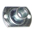 Midwest Fastener T-Nut, 1/4"-20, Steel, Zinc Plated, 1/4 in Barrel Ht, 9 PK 60898